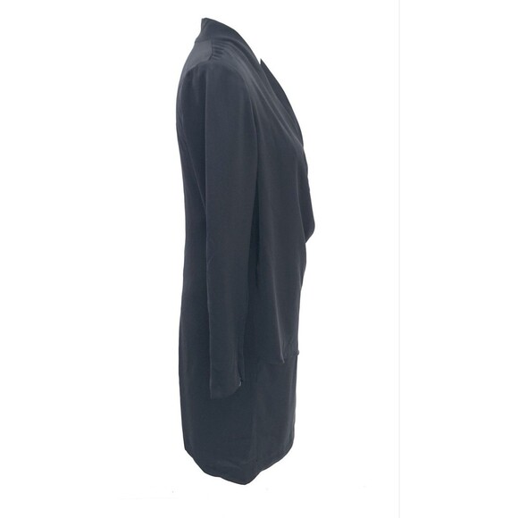 REISS Black Drape Perdy Wrap Shift dress Size 4 - Picture 4 of 11